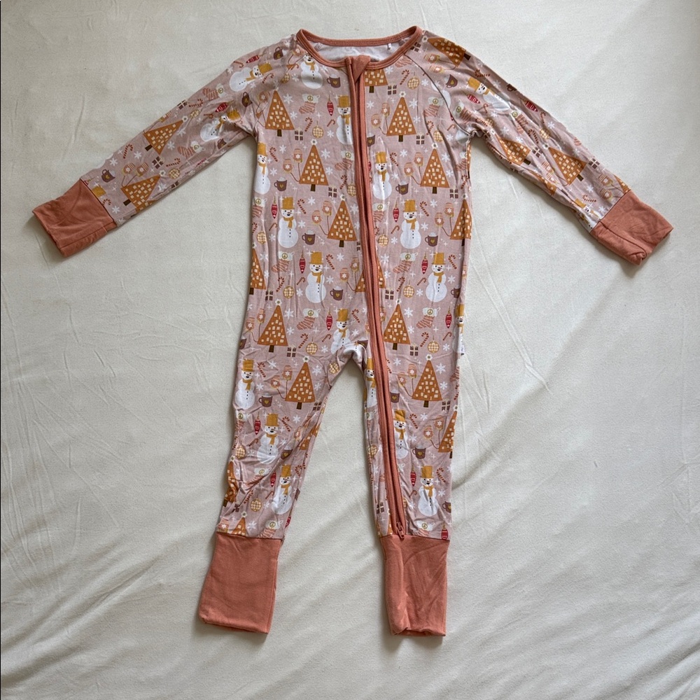 Tullabee Festive Christmas Zippered Sleepie Pajama One Piece Soze 18-24 Months